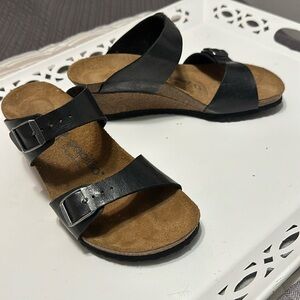 Papillo By Birkenstocks Black 2.5 inch wedge.